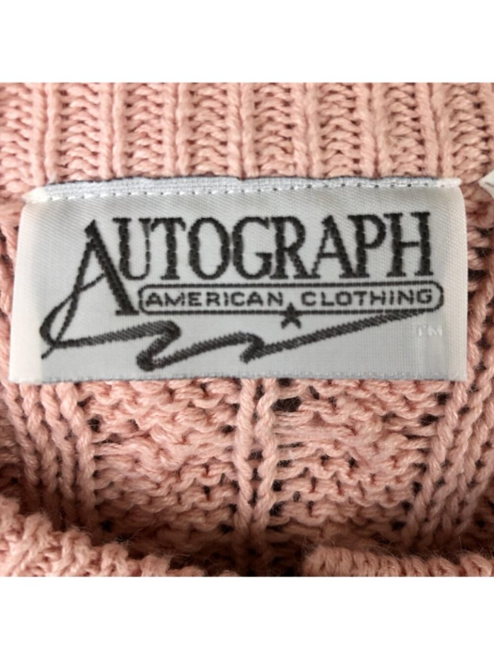 Vintage Pastel Cardigan Sweater Womens S Pink Ramie Cable Knit Fisherman Twee - Picture 5 of 16
